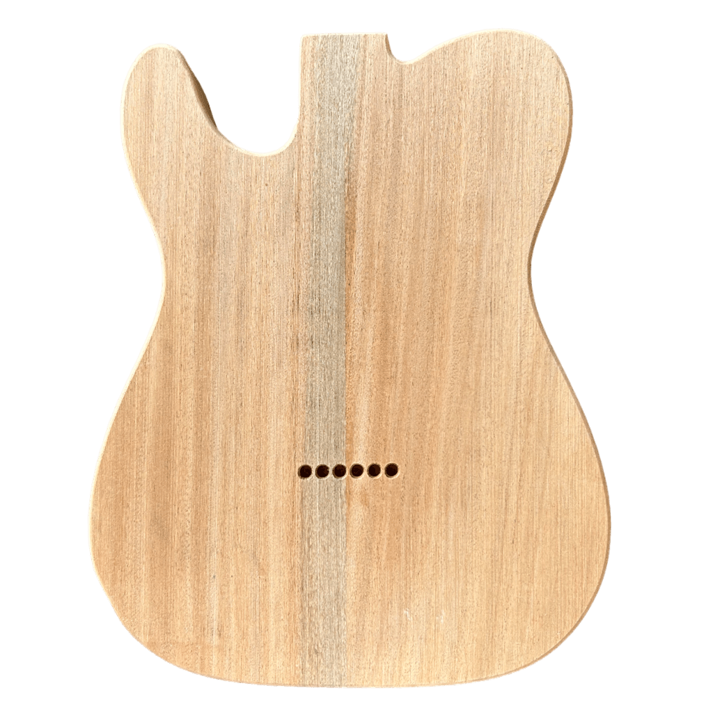 African Mahogany Custom Made Tele Style Body Front