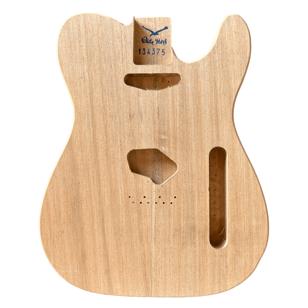 African Mahogany Custom Made Tele Style Body Front