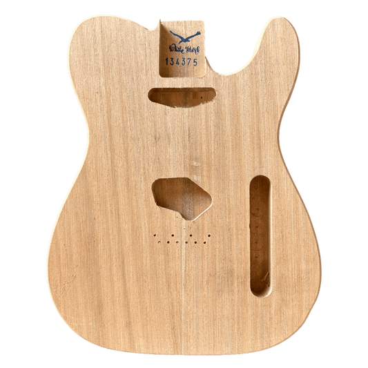 African Mahogany Custom Made Tele Style Body Front