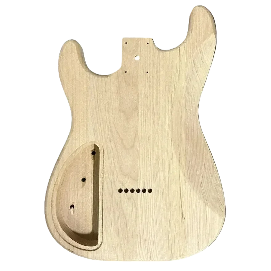 Alder ST-Type Guitar Body Hardtail, Rear Routing 1.98kg Back