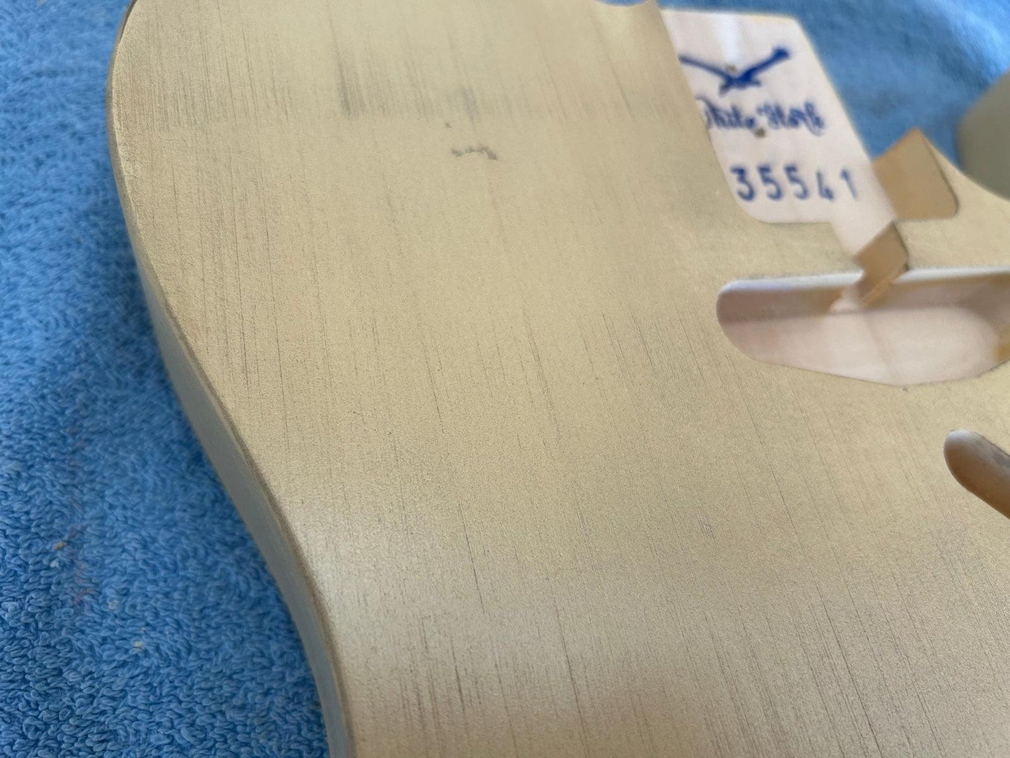 Alder Vintage Cream Telecaster Style Body Relic NItro Finish detail 5