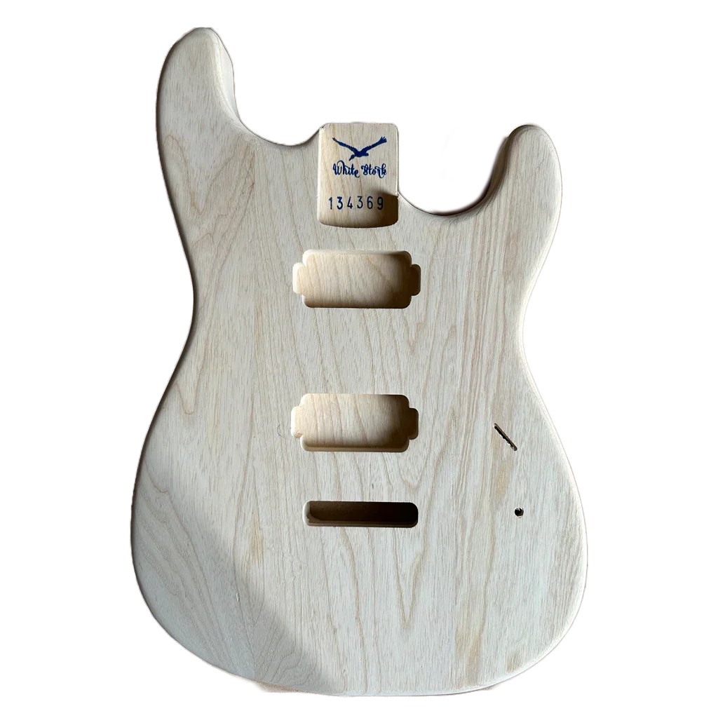 Ash Strat Style Body H-H Rear Routing Unfinished Front