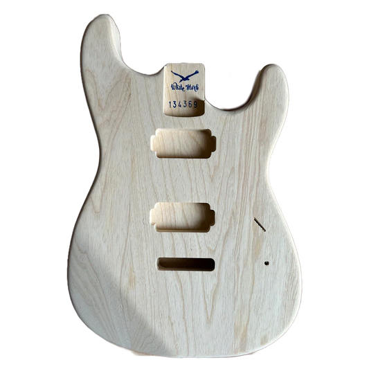 Ash Strat Style Body H-H Rear Routing Unfinished Front