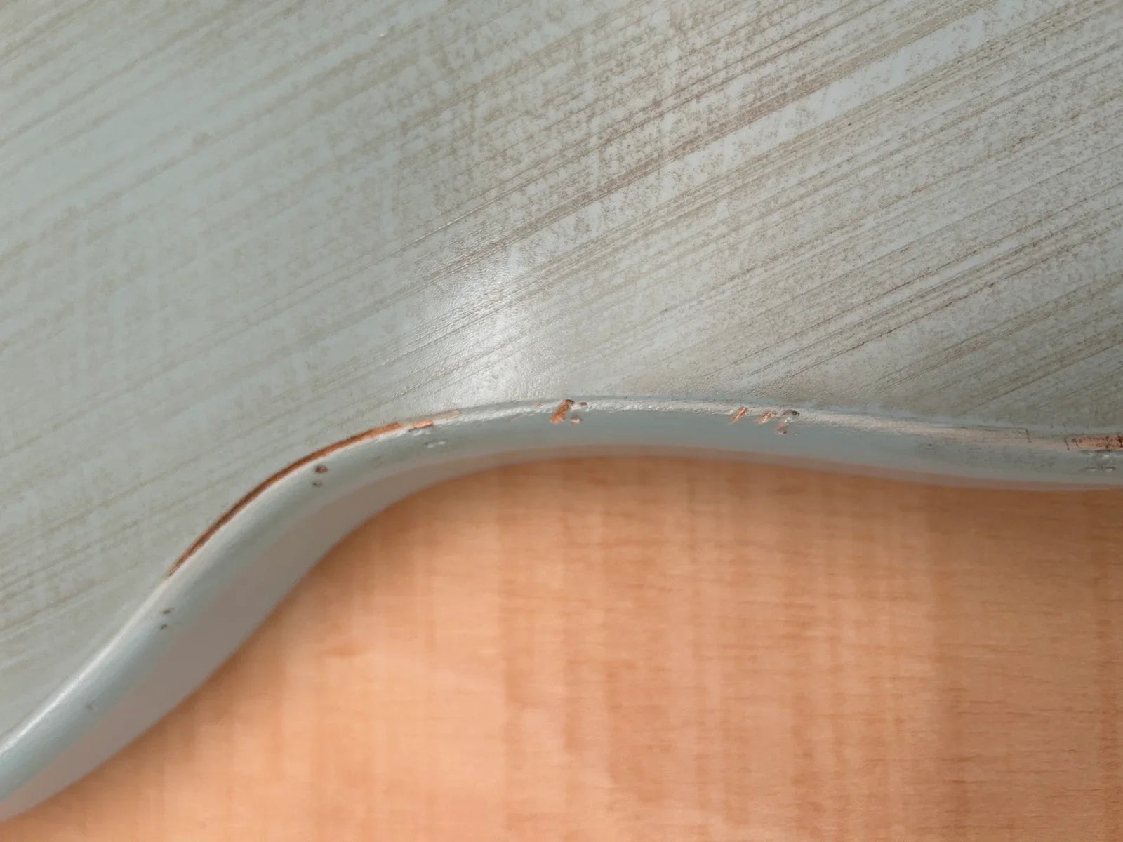 Alder Daphne Blue Jazzmaster Style Body Relic Nitro Detail 3