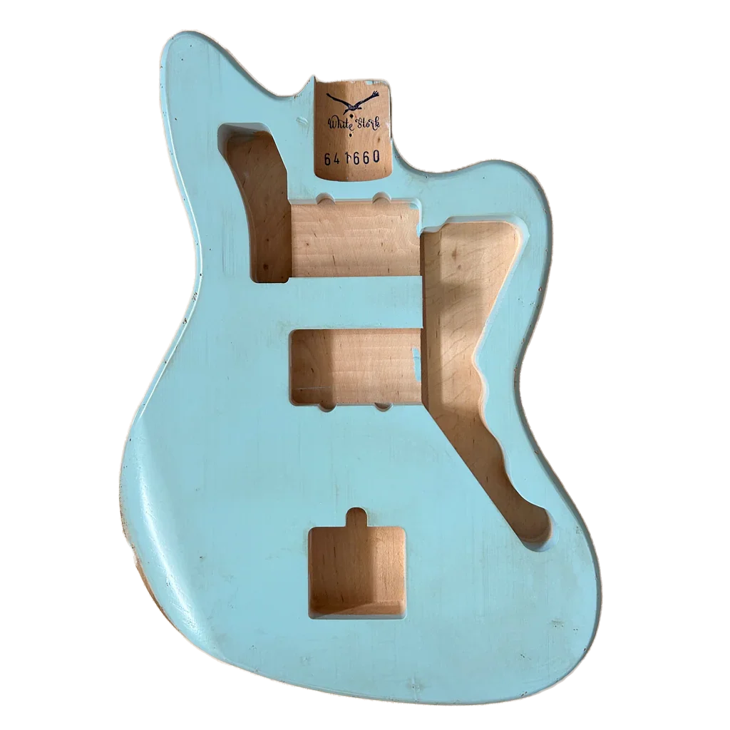 Alder Daphne Blue Jazzmaster Style Body Relic Nitro Front