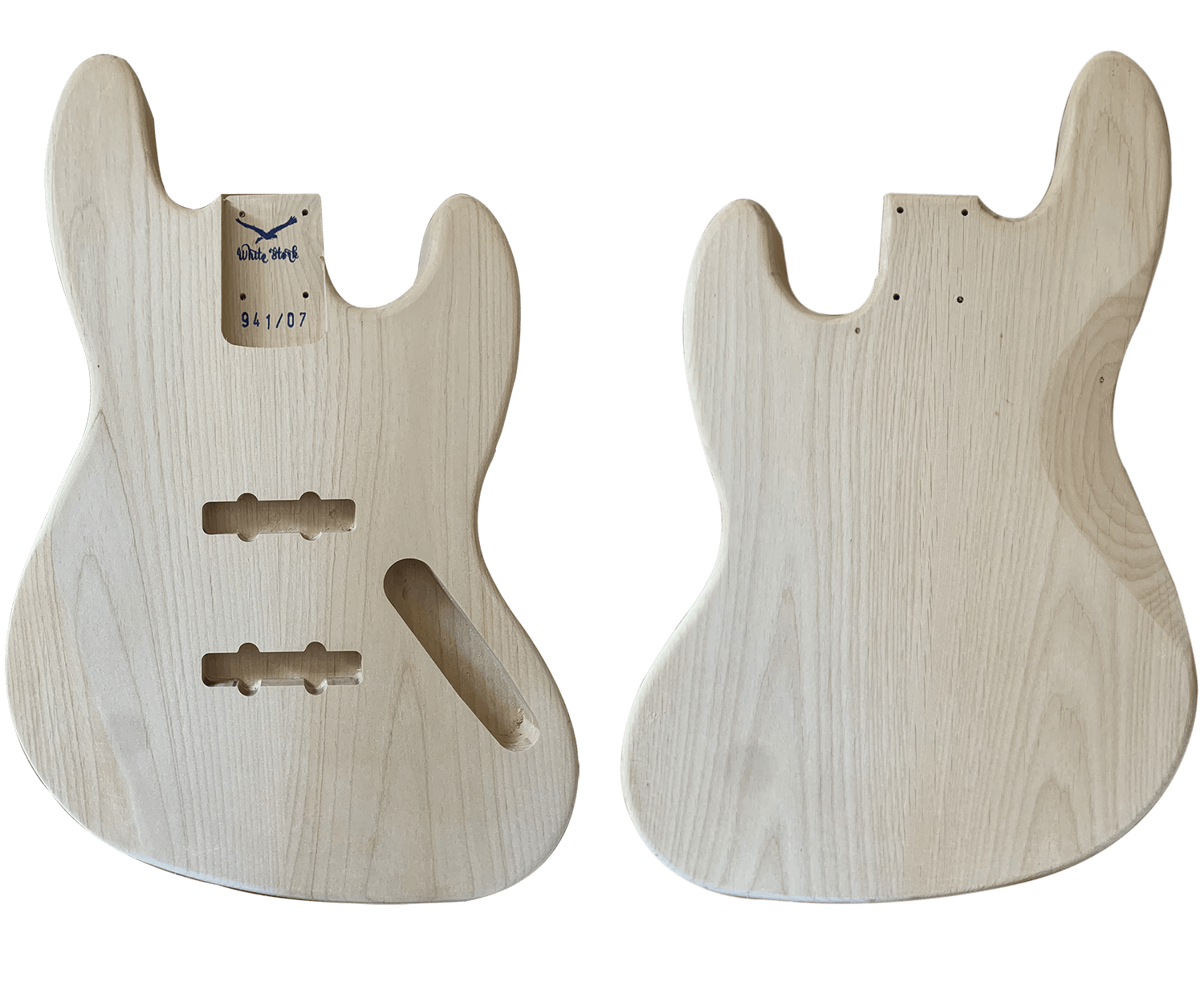 Alder JazzBass Style Body - Unfinished - WhiteStork Guitars