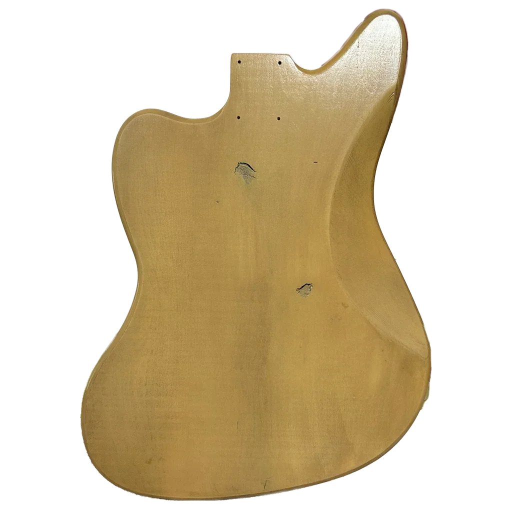 Custom Made Jaguar Style Body, Vintage Nitro Finish Blonde Relic Back
