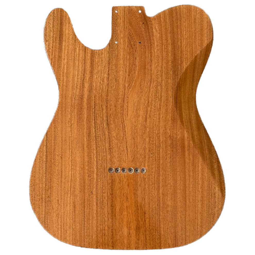Mahogany Telecaster Style Body White Binding Glossy Finish Back