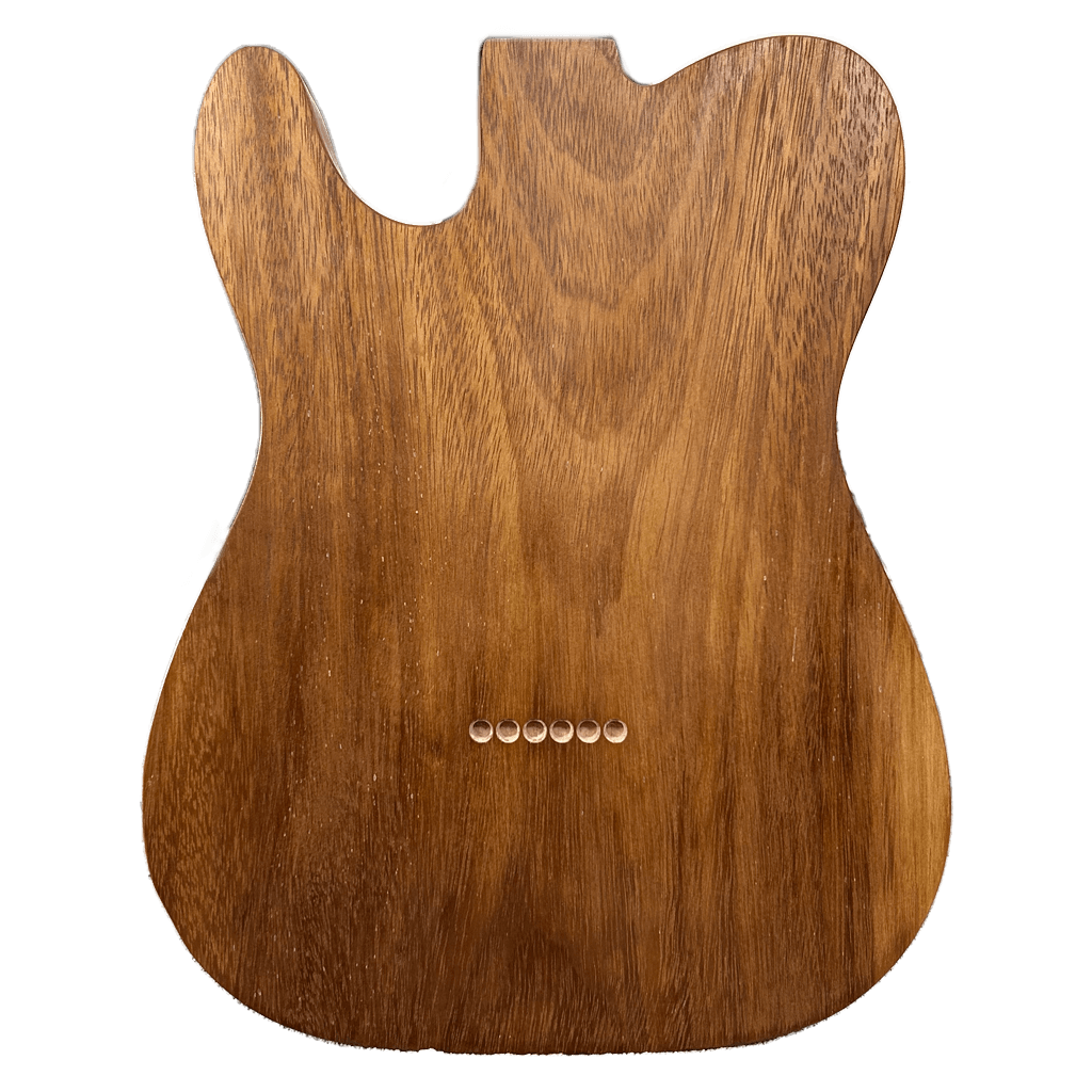 One Piece Telecaster Style Body Natural Oil Finish Back Side
