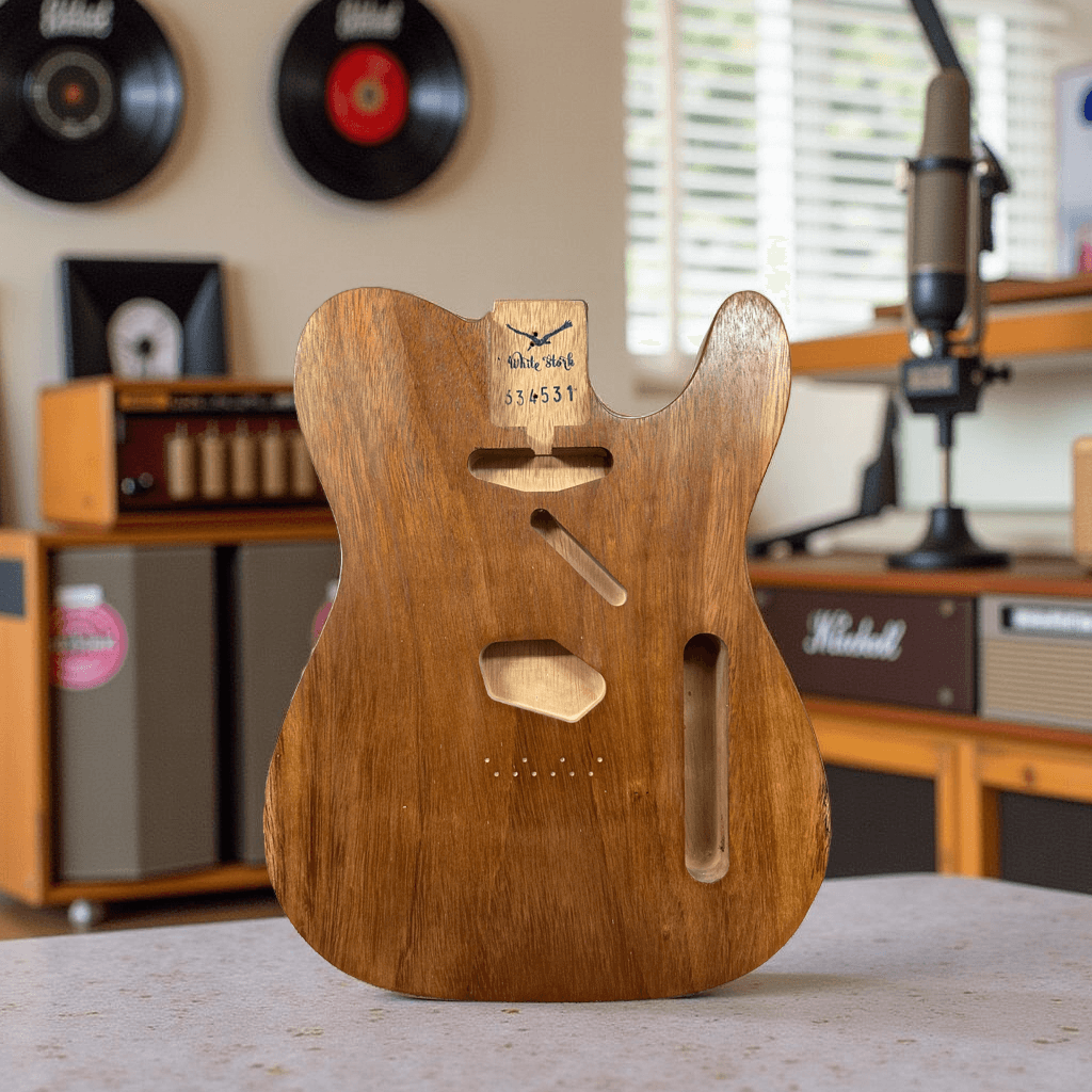 One Piece Telecaster Style Body Natural Oil Finish Workshop