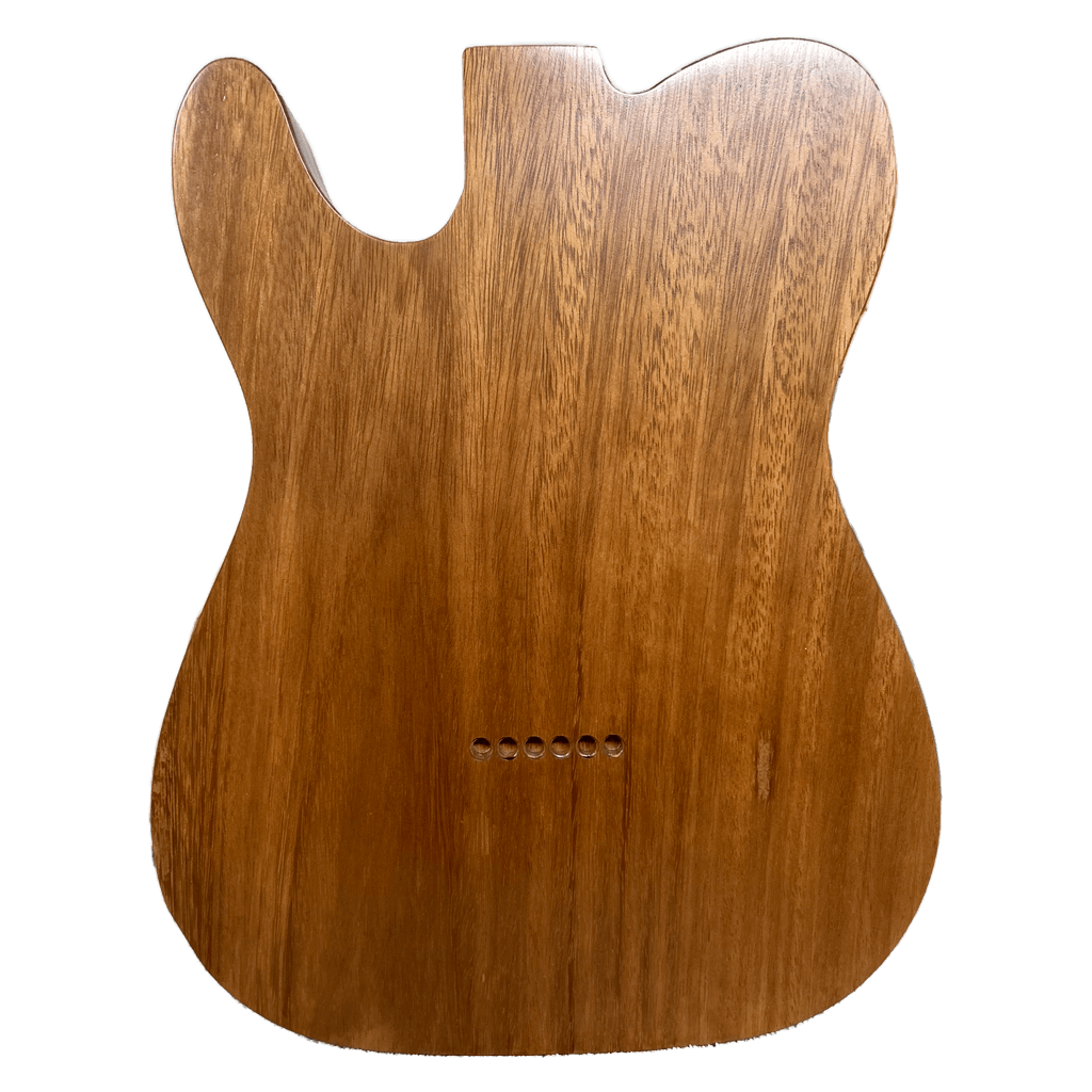 Vintage Style Telecaster Body, Clear Satin NItro Finish, Pearloid Binding, Back