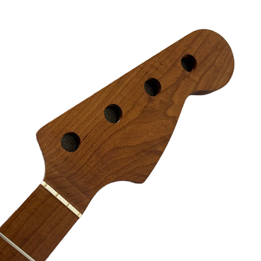 Roasted Maple PBass Style Neck SS Frets Oil Finish Headstock