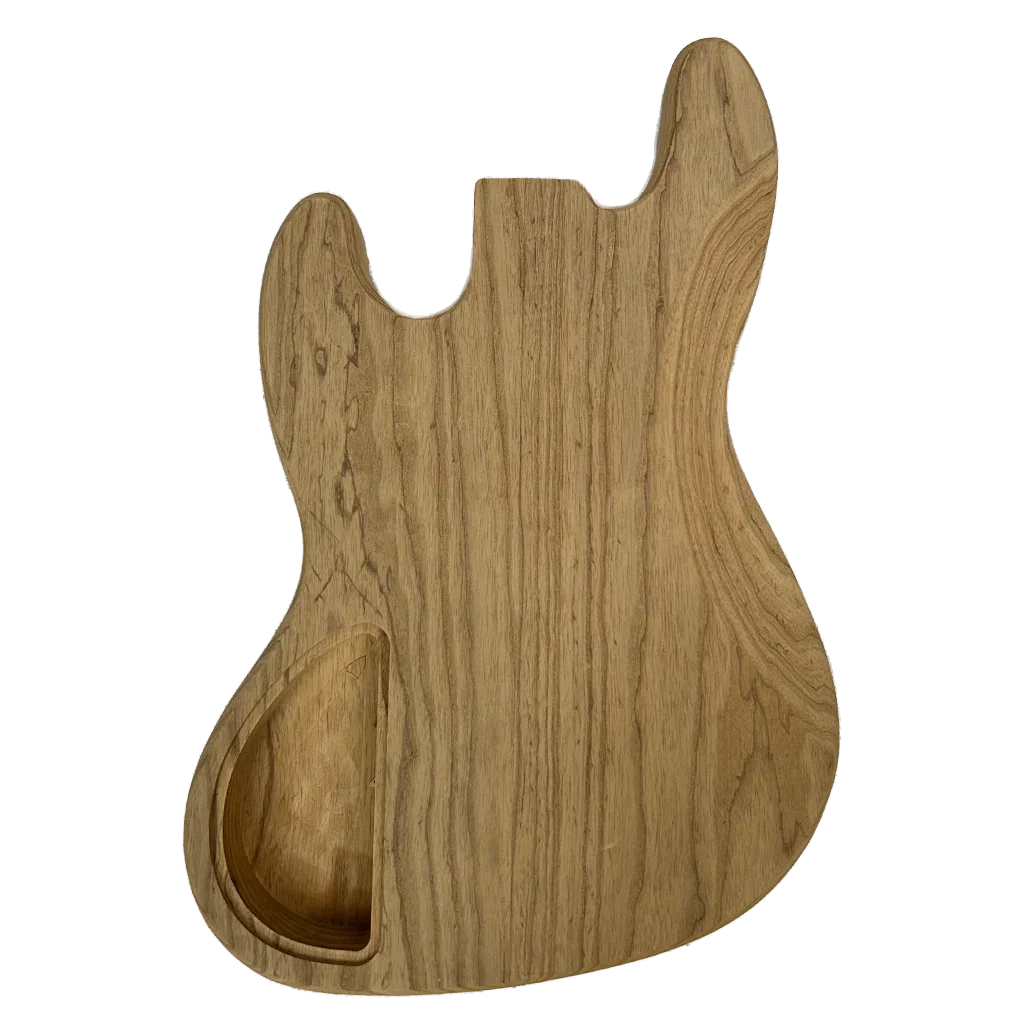 Roasted Swamp Ash JazzBass Style Body F Hole Unfinished Back