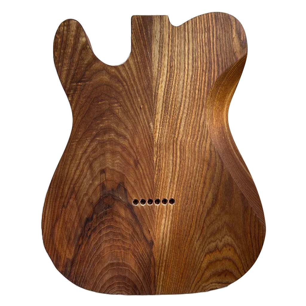 Roasted Swamp Ash Telecaster Style Body Oil Finish 72 Routing back