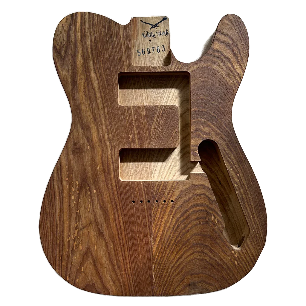 Roasted Swamp Ash Telecaster Style Body Oil Finish 72 Routing front