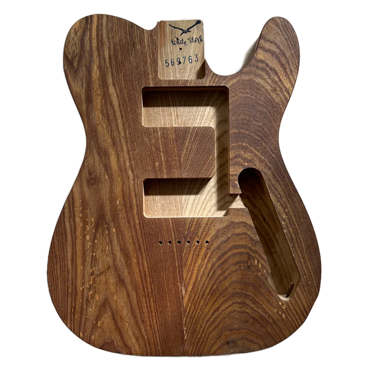 Roasted Swamp Ash Telecaster Style Body Oil Finish 72 Routing front