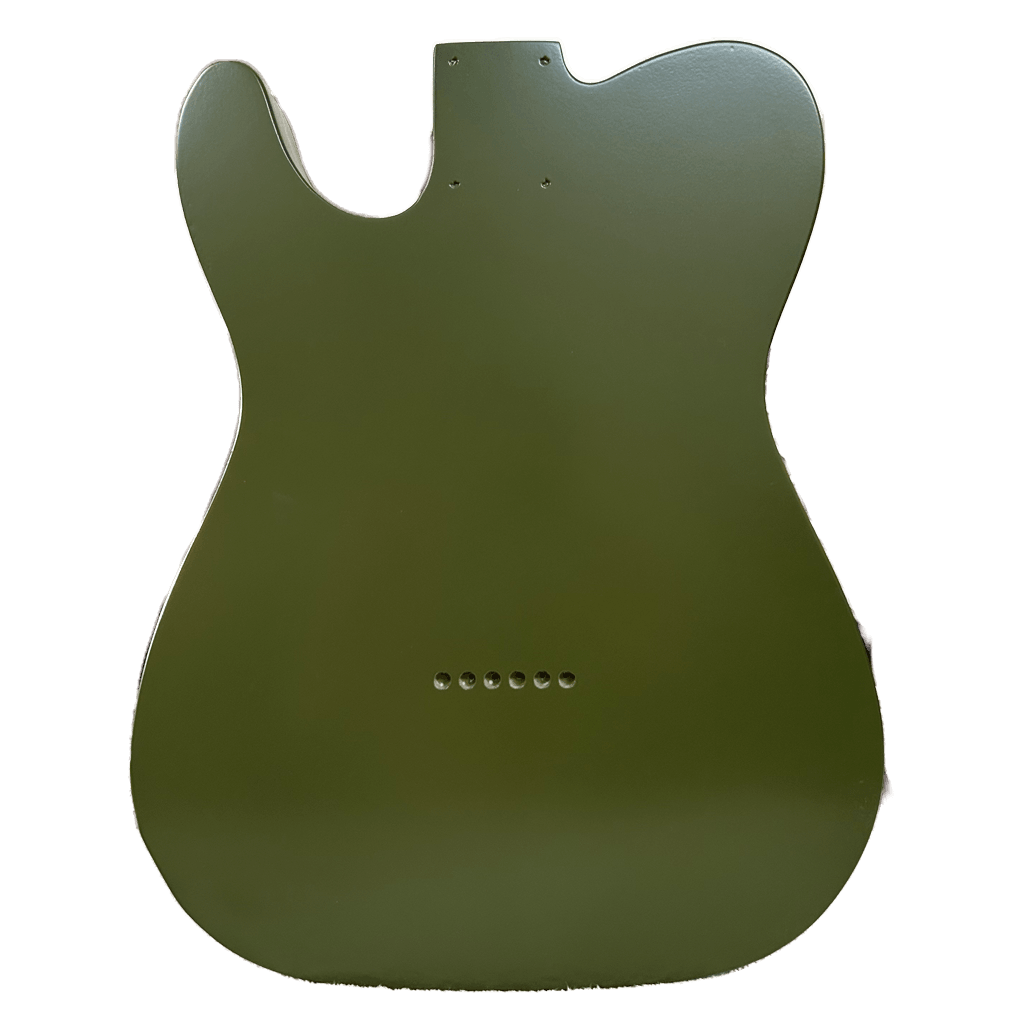 Swamp Ash Telecaster Thinline Style Body Olive Green Nitro Finish, Back