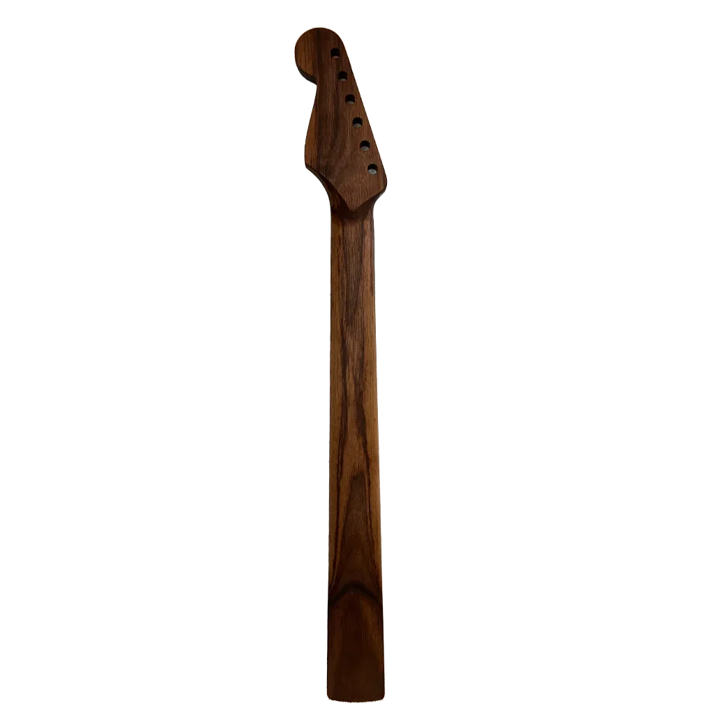 Walnut-Rosewood Strat Style Neck Steel Frets Oil Finish Back Detail