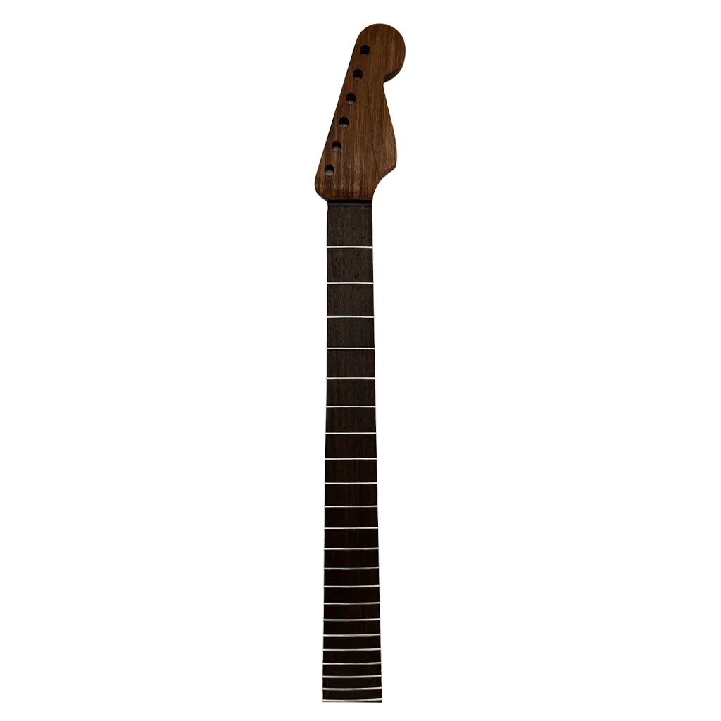 Walnut-Rosewood Strat Style Neck Steel Frets Oil Finish Front