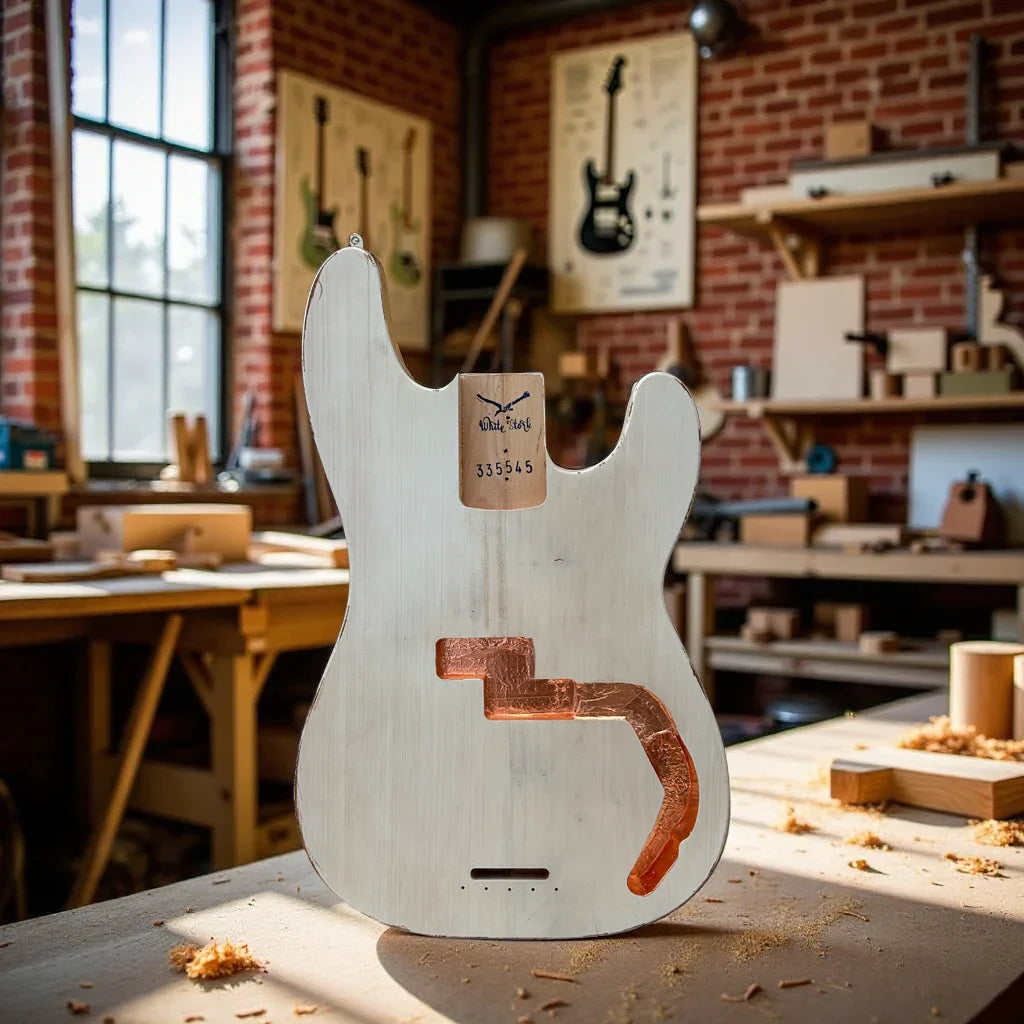Relic PBass Slab Style Body White Blonde Nitro Finish 335545 Scene