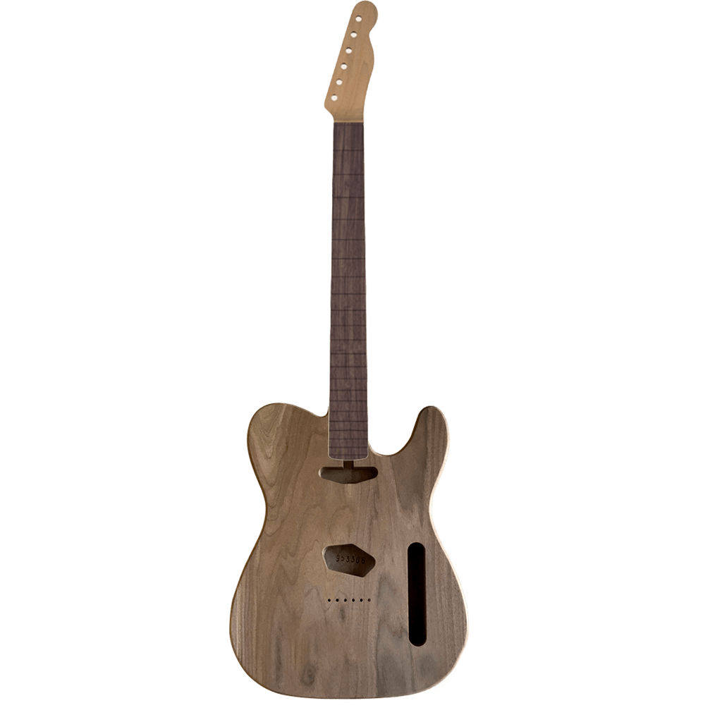 Walnut Tele Style Guitar Kit Maple/Rosewood Neck Unfinished 953322 - WhiteStork Guitars