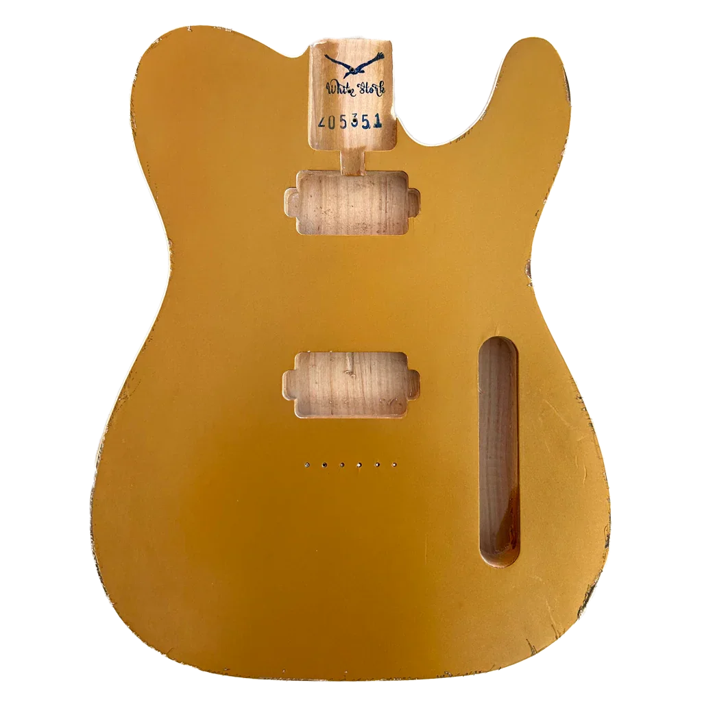 Relic Aztec Gold Telecaster Style Body HH Oil & Nitro Finish Front