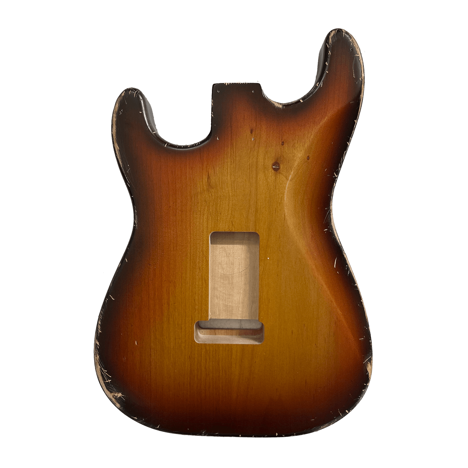 Alder ST Style Body, Sunburst Relic NItro Finish Back