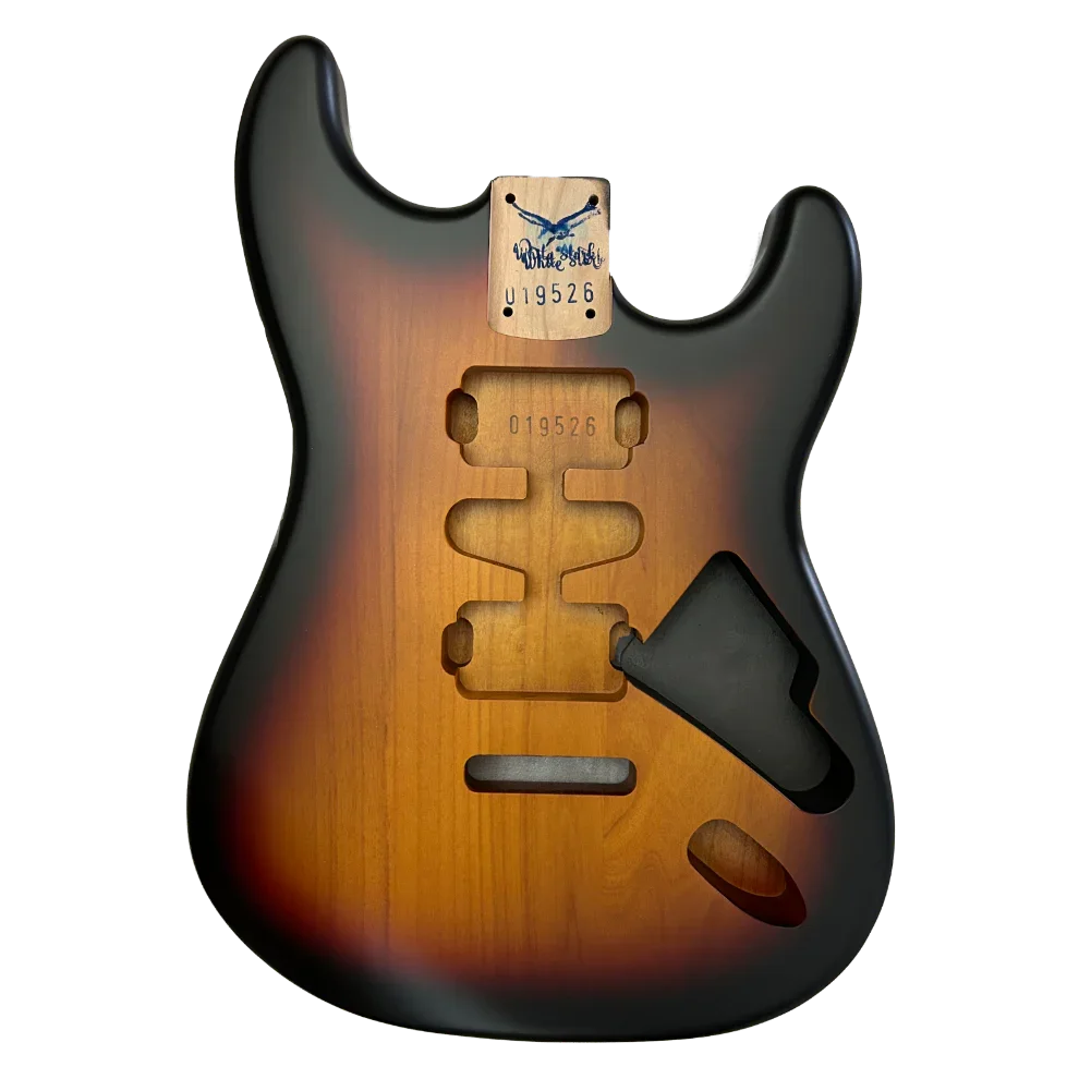 Alder Strat Style Body 3-tone Sunburst Nitro Finish - 019526 Front
