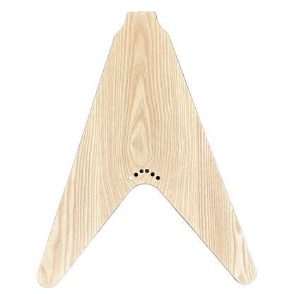 Ash Flying V Style Guitar Body HH Set Neck Unfinished Back