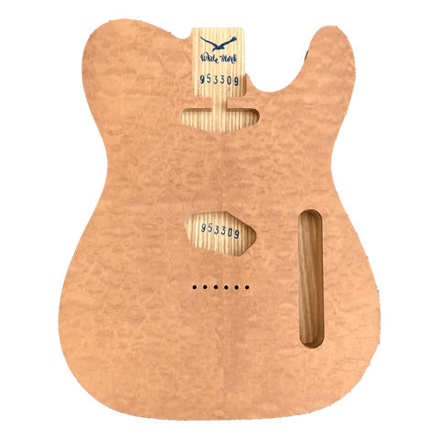 Ash / Quilted Top Telecaster Style Body Front