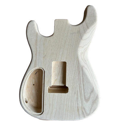 Ash Strat Style Body H-H Rear Routing Unfinished Back