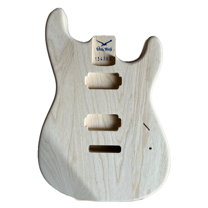 Ash Strat Style Body H-H Rear Routing Unfinished Front