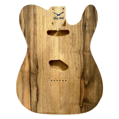 Black Limba Telecaster Style Body Rear Routing Unfinished Front