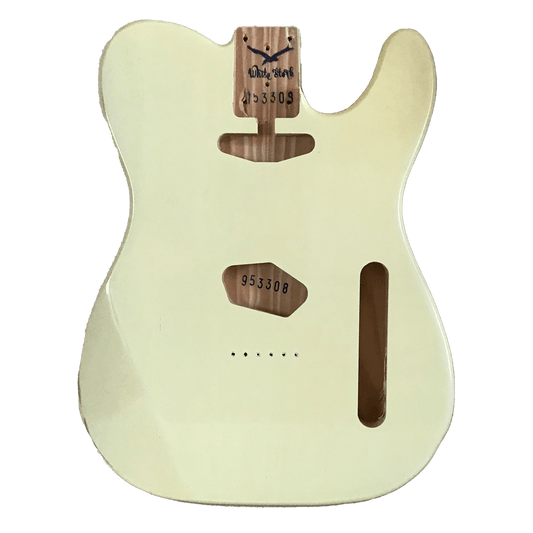 Light Yellow Telecaster Style Body Relic Nitro Finish 953308 - WhiteStork Guitars