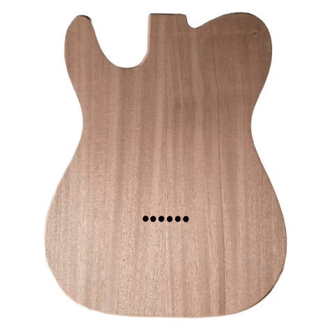 Spalted Maple / Mahogany Telecaster Style Body Unfinished - WhiteStork Guitars