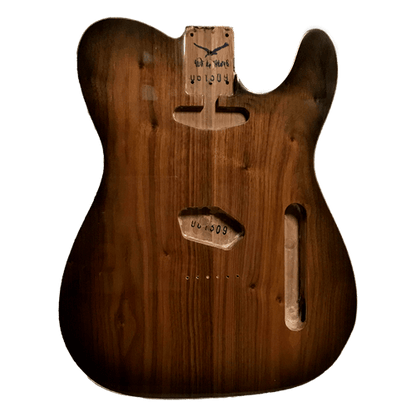 Walnut Telecaster Style Body Sunburst Nitro Finish - WhiteStork Guitars