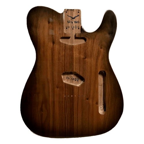 Walnut Telecaster Style Body Sunburst Nitro Finish - WhiteStork Guitars