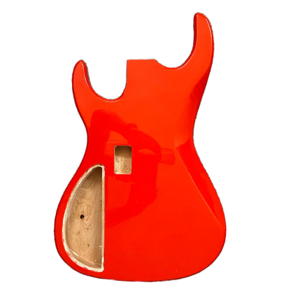Custom Made New York Bass Guitar Body, Fiesta Red Nitro Back