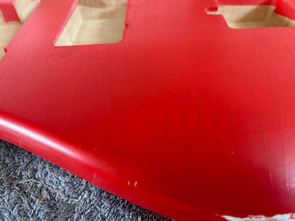 Hot Rod Red Jazzmaster Style Body Relic Nitro Finish, relic details picture.