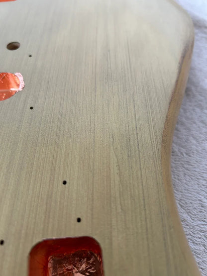 Custom Made Jaguar Style Body, Vintage Nitro Finish Blonde Relic Detail