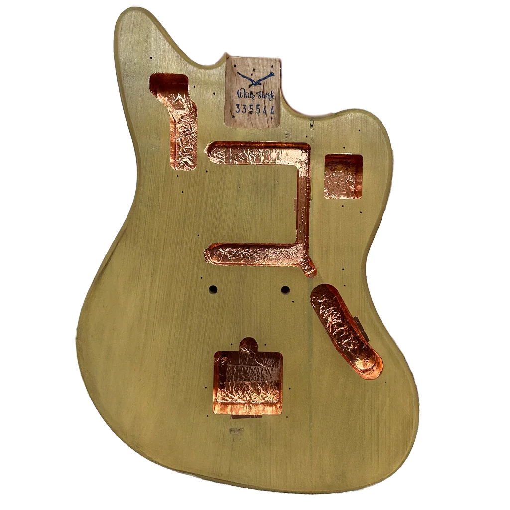 Custom Made Jaguar Style Body, Vintage Nitro Finish Blonde Relic Front