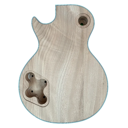 Unfinished LP Style Guitar Body - Mahogany & Flame Maple Veneer Back