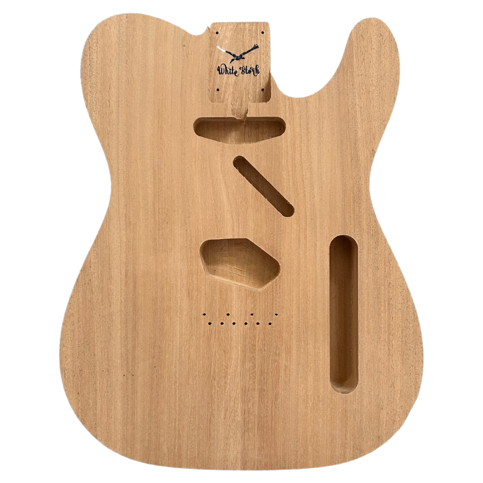 Mahogany Vintage Telecaster Style Body Unfinished 493095 Front
