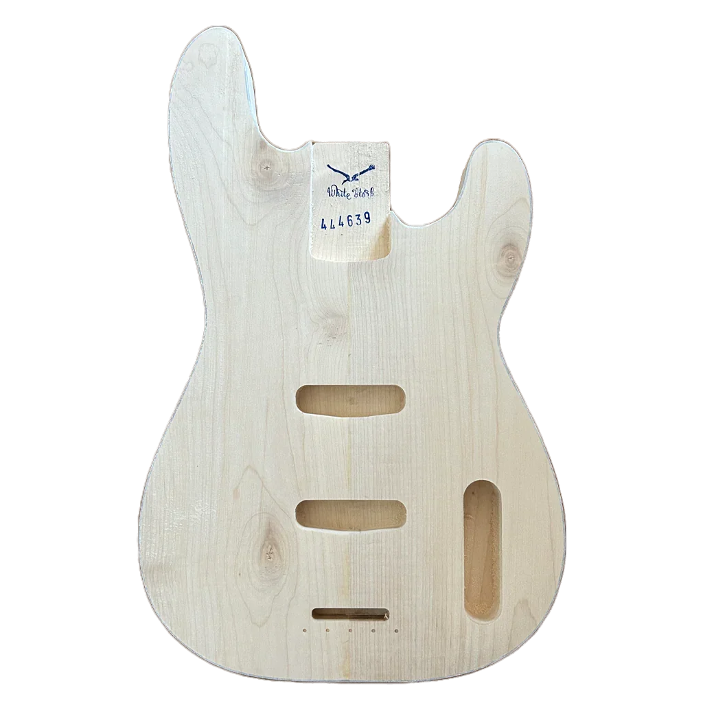 Maple Vintage Style Precision Bass Body Pearloid Binding Front