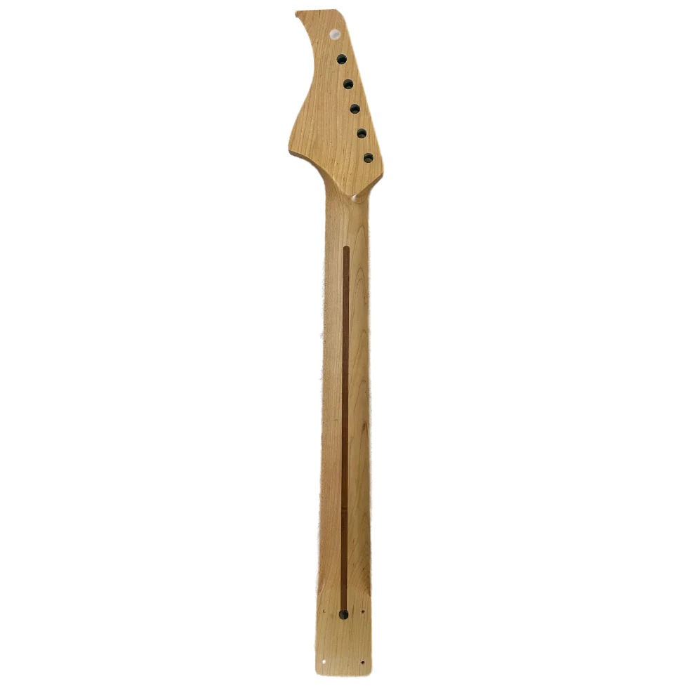 One Piece Maple WS Style Neck SS Frets Nitro Finish Turquoise Headstock Back