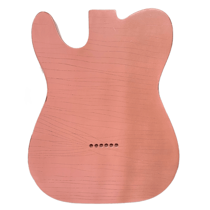 One Piece Telecaster Style Body, Shell Pink Relic Nitro Back