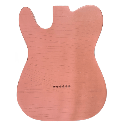 One Piece Telecaster Style Body, Shell Pink Relic Nitro Back
