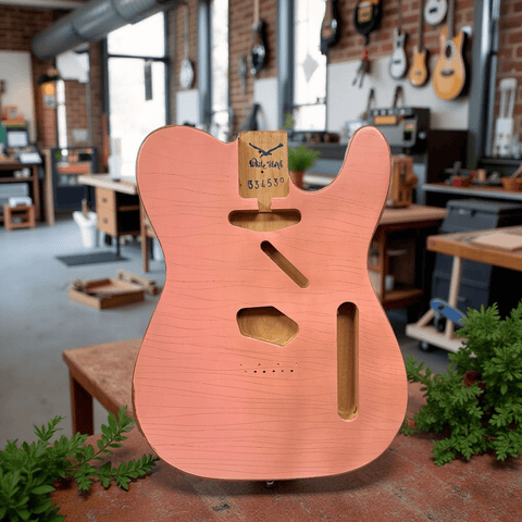 One Piece Telecaster Style Body, Shell Pink Relic Nitro in Workshop