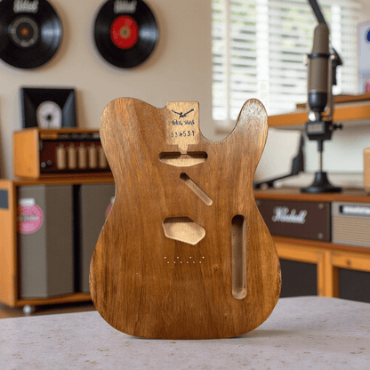 One Piece Telecaster Style Body Natural Oil Finish Workshop