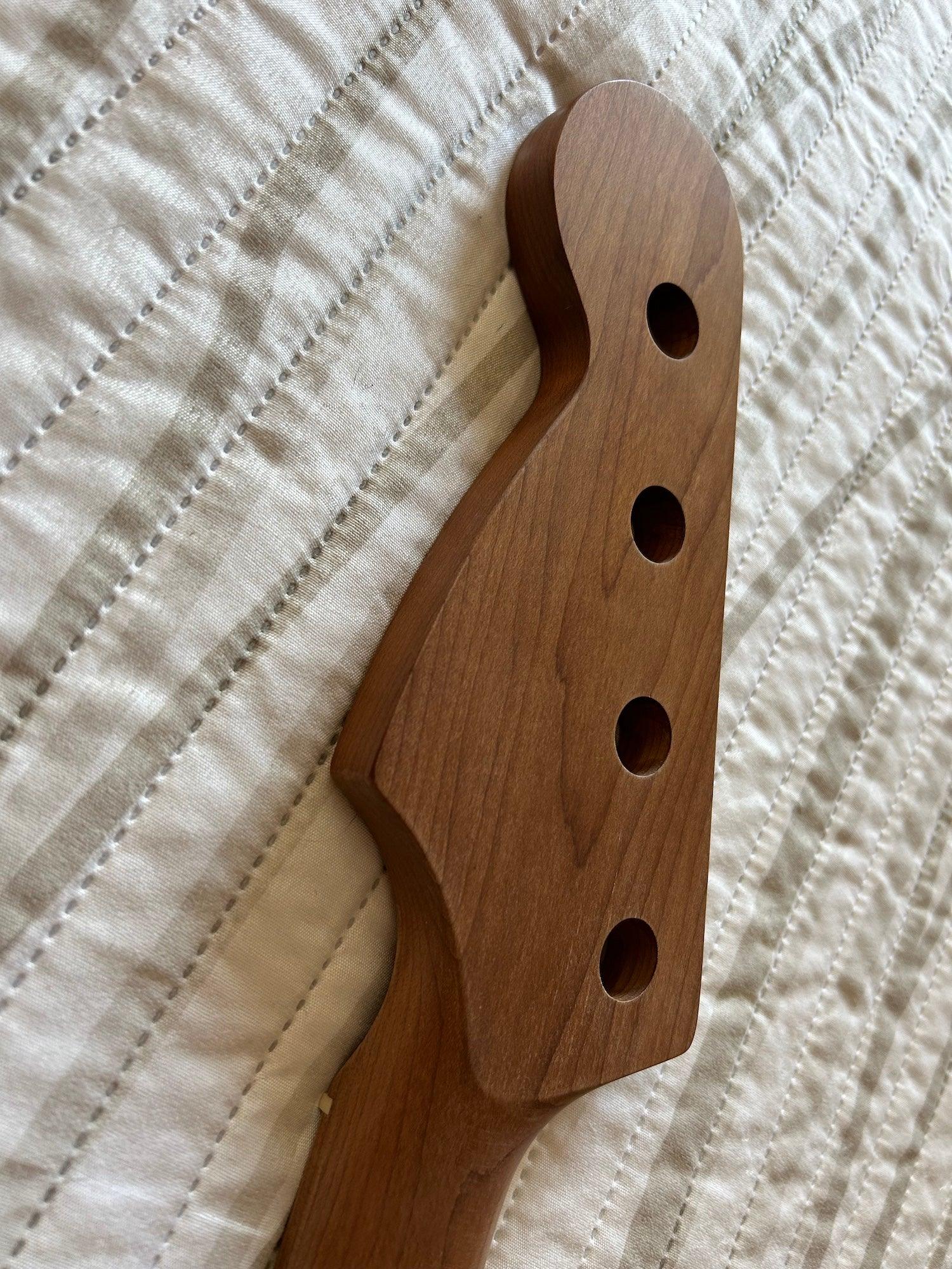 Roasted Maple P Bass Neck, headstock